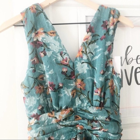 WALTER BAKER Lala Baby Blue Floral Midi Dress Sz Small NEW - Picture 4 of 15